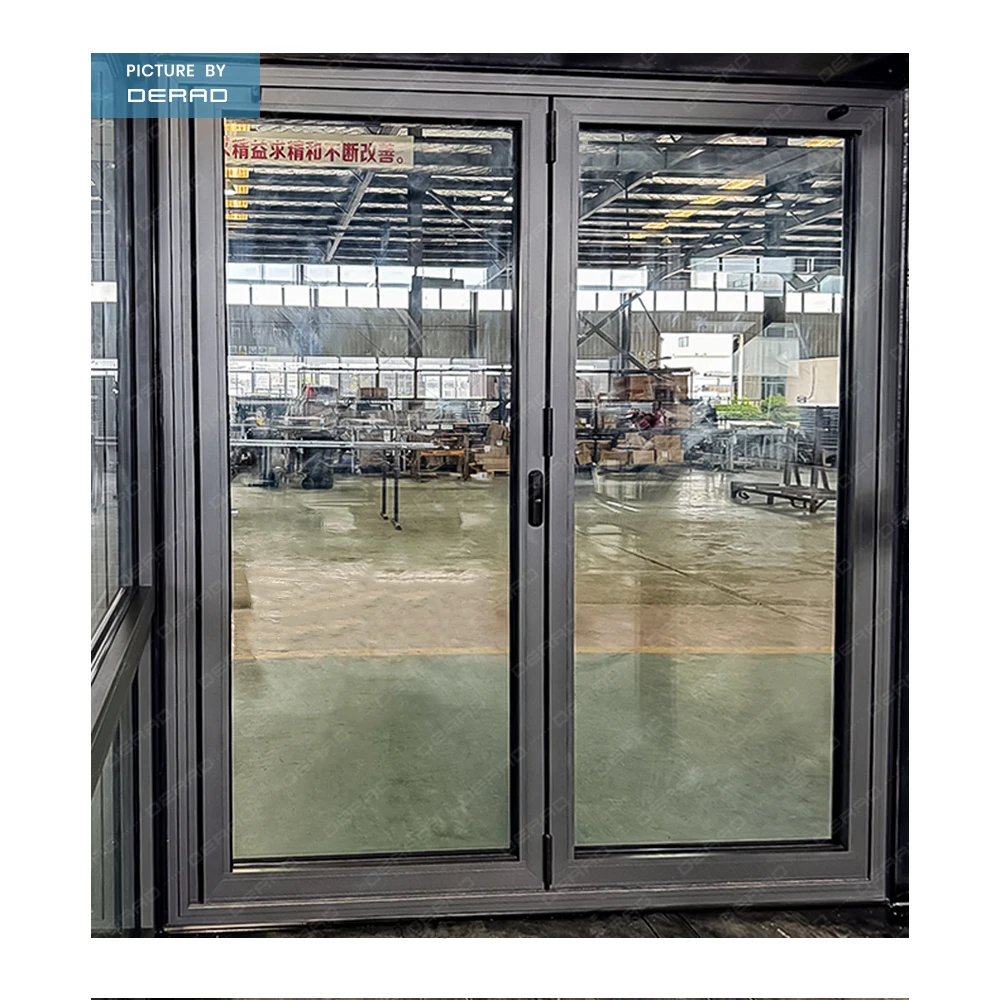 House Apartment Office Building Commercial Bifold Door Aluminium Profile Folding Glass Doors with Double Glass