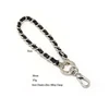Cuir noir + argent-30cm