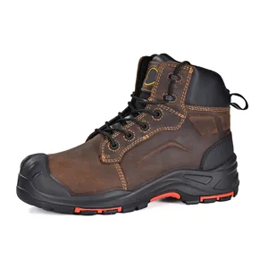 JIANKUN Oil & Slip Resistant Safety Boots | EN ISO 20345 S7 / ASTM | Composite Toe Midsole | Waterproof Genuine Leather