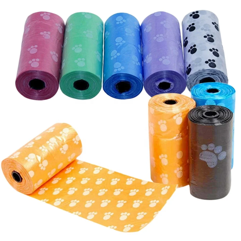 2023 New Dpi Biodegradable Polyester 1000 Pet Dog Waste Disposal Poop Bags Black