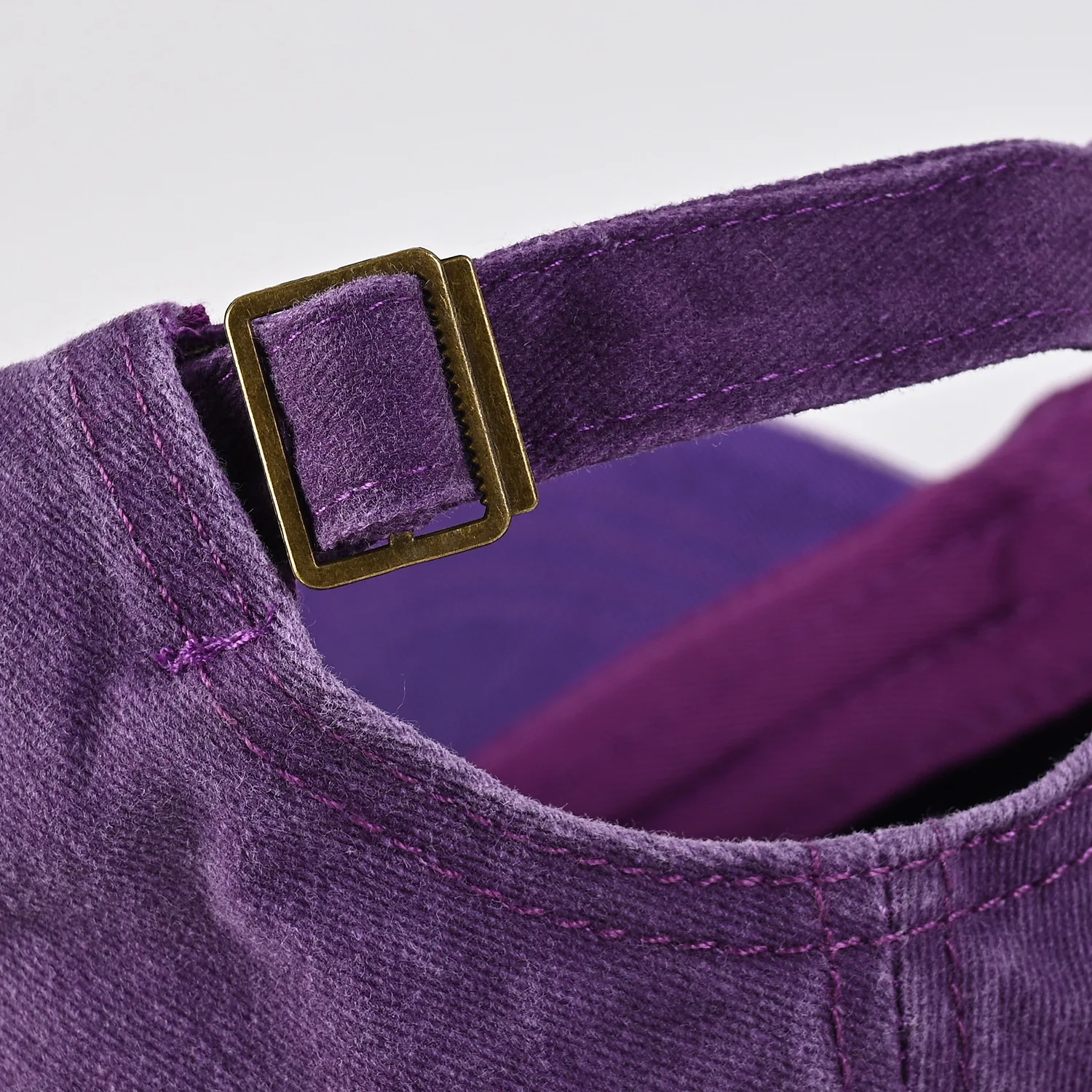 High quality solid color washed cotton baseball cap, denim fabric, flat patterned unstructured men