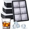 Glaçons carrés noirs 6-Square (avec couvercle)