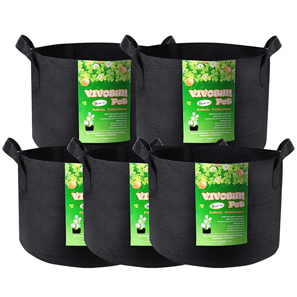 5/7/10 Gallon Plant Grow Bags Pot Réutilisable tissu planteuse de pommes de terre Sac semis 