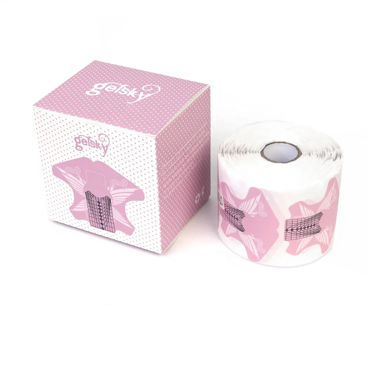 Gelsky Nail Extension Forms 157G 200G Paper Aluminium Holographic Dual Nail Forms