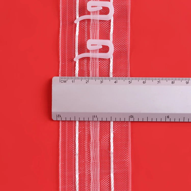 Good Quality Customized 100% Polyester Nylon Striped Pattern Curved Wave Curtain Tape From Turkey