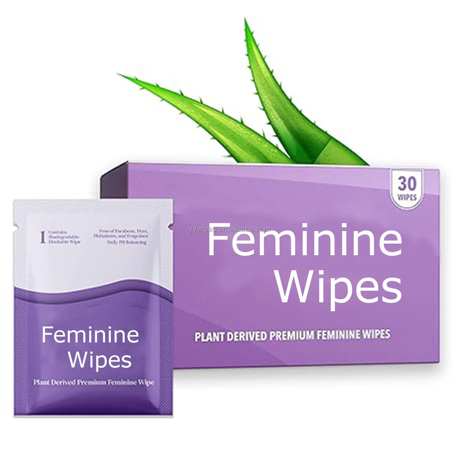 Feminine Flushable Wipes Ph Balanced Travel Size Makeup Remover Wipes