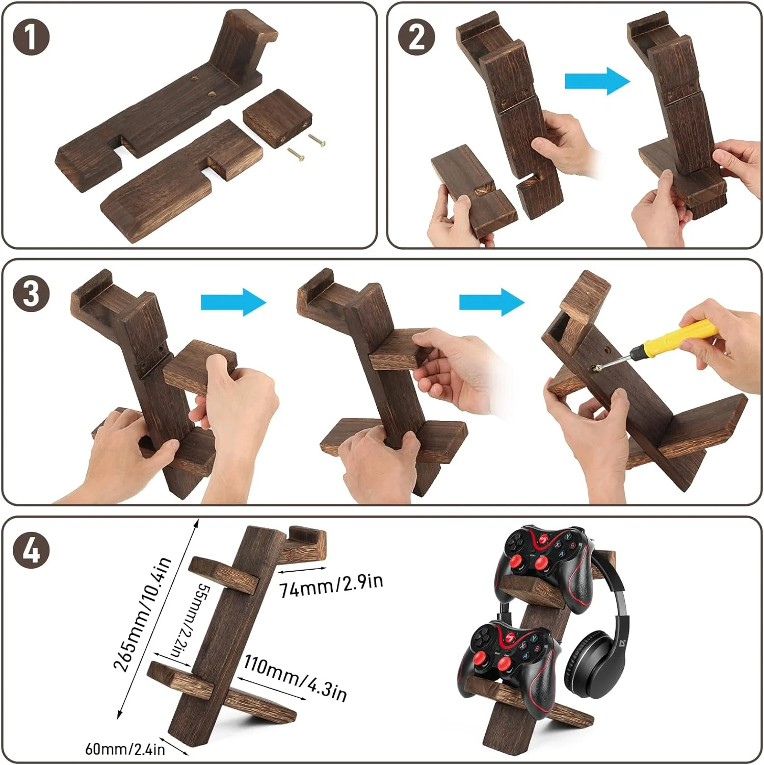 Annadue Supporto per cuffie RGB e supporto per cuffie da gioco con 2 porte USB per cuffie per accessori da gioco, per , PC, computer desktop