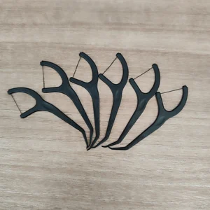 Daily Care OEM Factory Eco-Friendly Dental Care Biodegradable Dental Floss Pick Vegan Bamboo Charcoal Material at Price