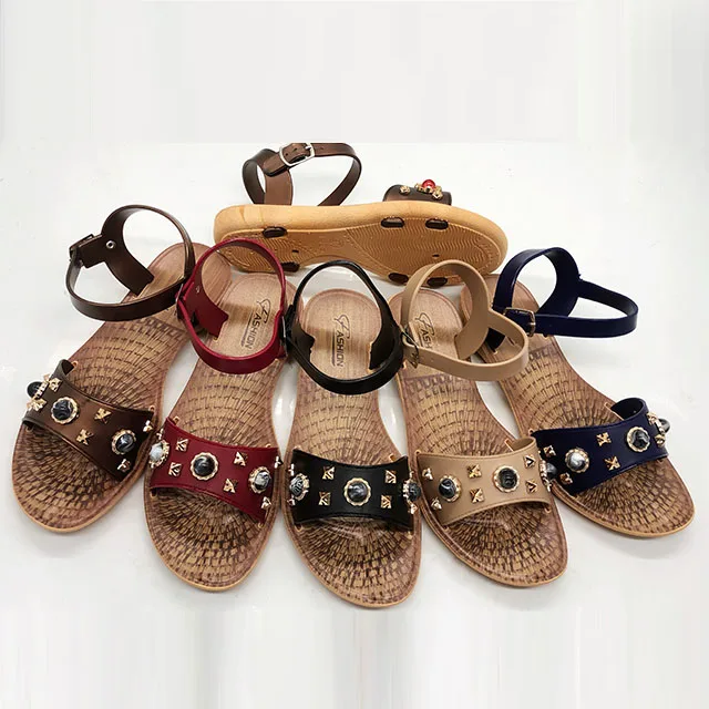 2021 jieyang завод новейший дизайн ПВХ женские сандалии на плоской подошве женская обувь женские сандалии