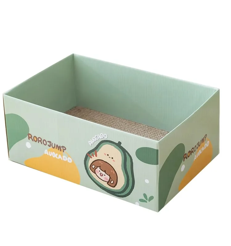Cute Cat Scratcher Cardboard Cat Home Box Teasing Cat Litter Mat Claw