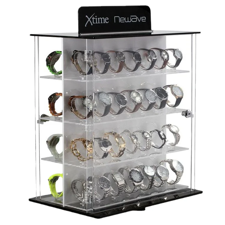 Modern Acrylic Floor Watch Display Stand Free Design with Factory Price for  Shopping Mall Branded Watch Showroom