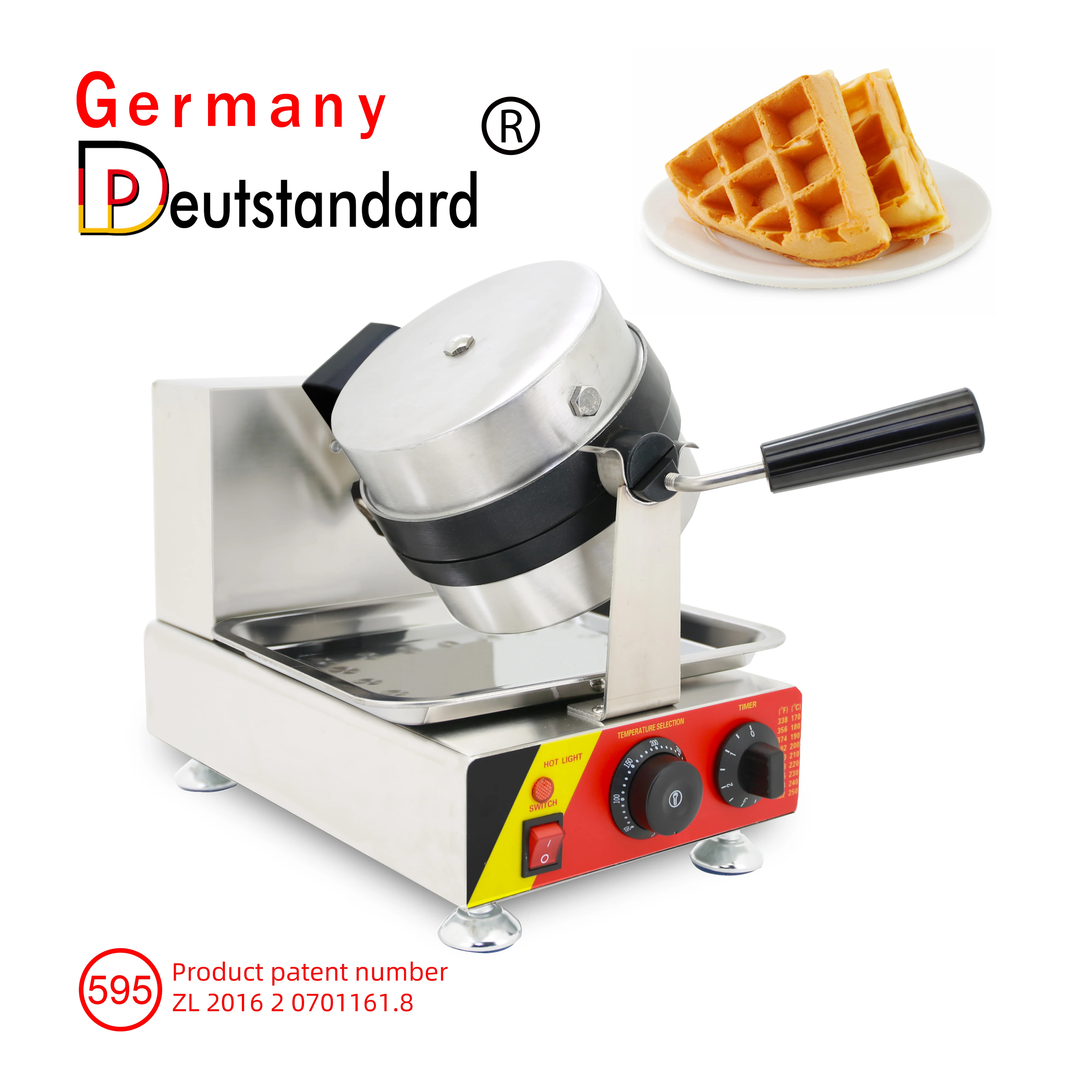 Commercial Mini Waffle Maker Rotate Waffle Machine with CE
