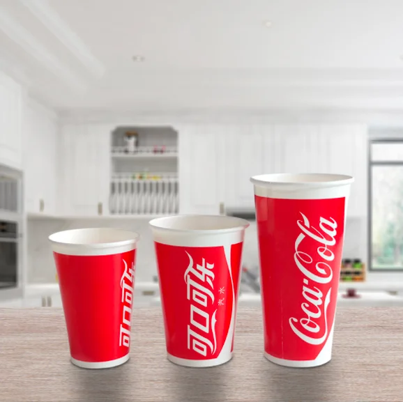 2023 Hot Selling Disposable Drink Cups Takeaway From 7oz To 32oz Cola Drinking  Cup Thickened Long Cold Paper Cups