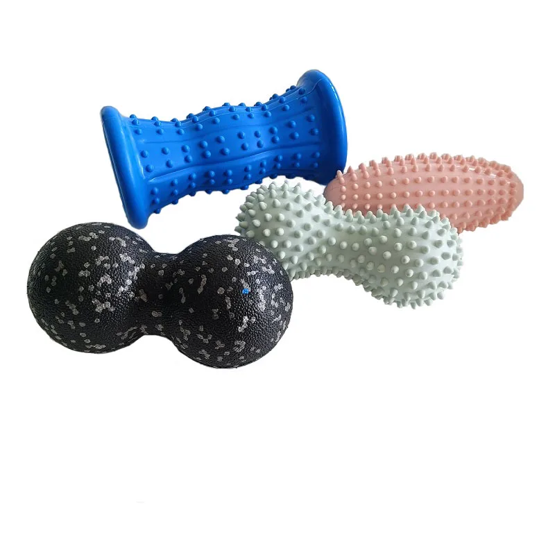 Hot Made in China Set Double Spiky Massage Ball and Foot Massage Roller Set