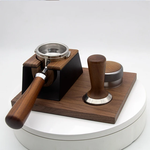 Три отверстия 51/53/58 мм Дерево кофе эспрессо вскрытия держатель бариста трамбовки домашний