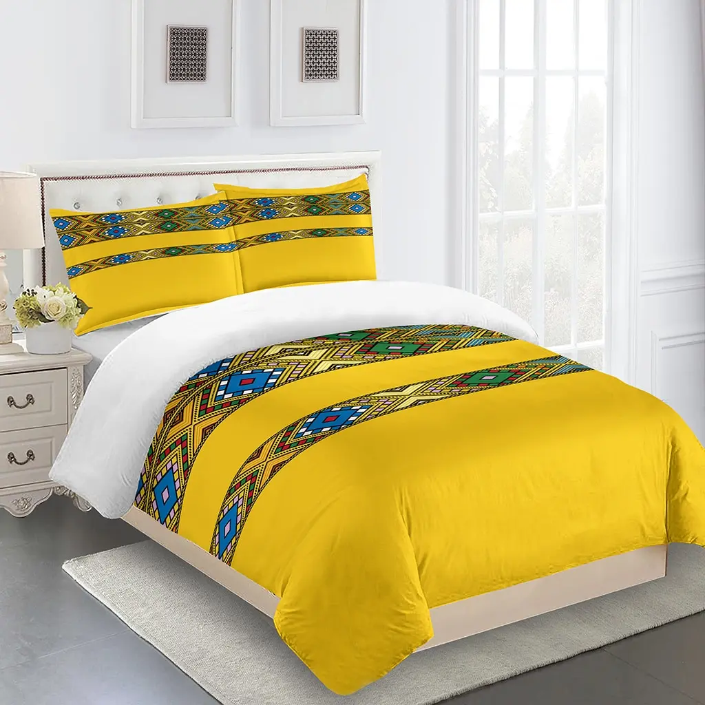 Ethiopian Traditional Saba Telet Customized Design 3d Printed Bedding