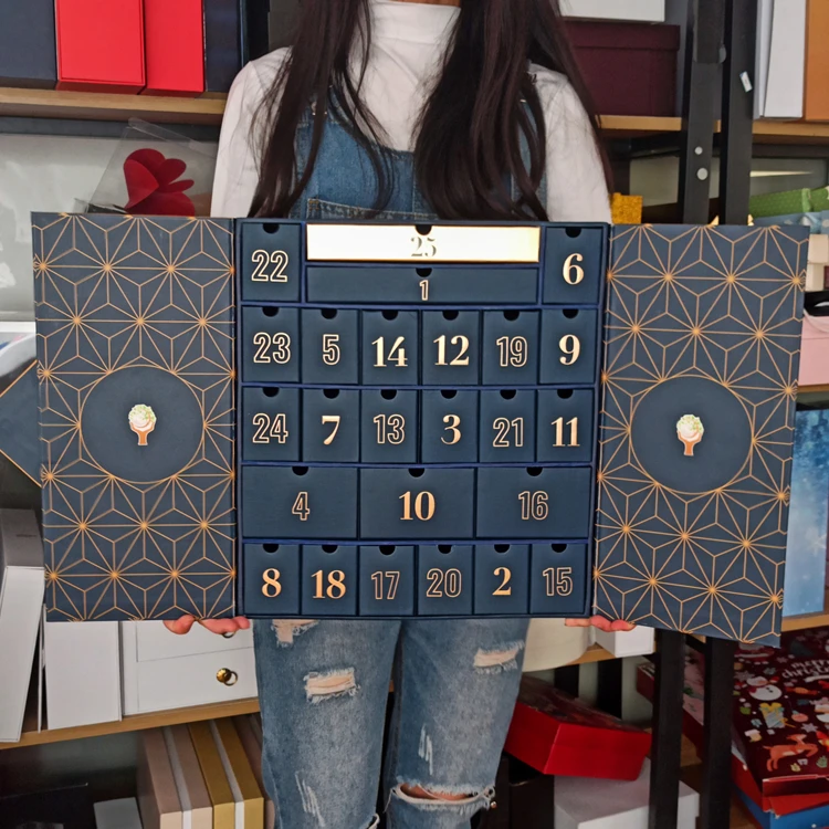 Source Factory Wholesale Christmas Luxury Advent Calendar Packaging Box  Cosmetic Advent Calendar With Drawers Box on m.