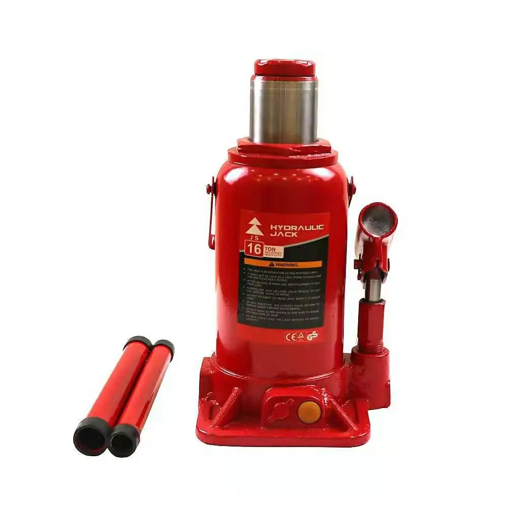 COSTBILE Heavy Duty Air Hydraulic Bottle Jack 50 Ton Red 100,000 lb Capacity Lifting Equipment with Handle 