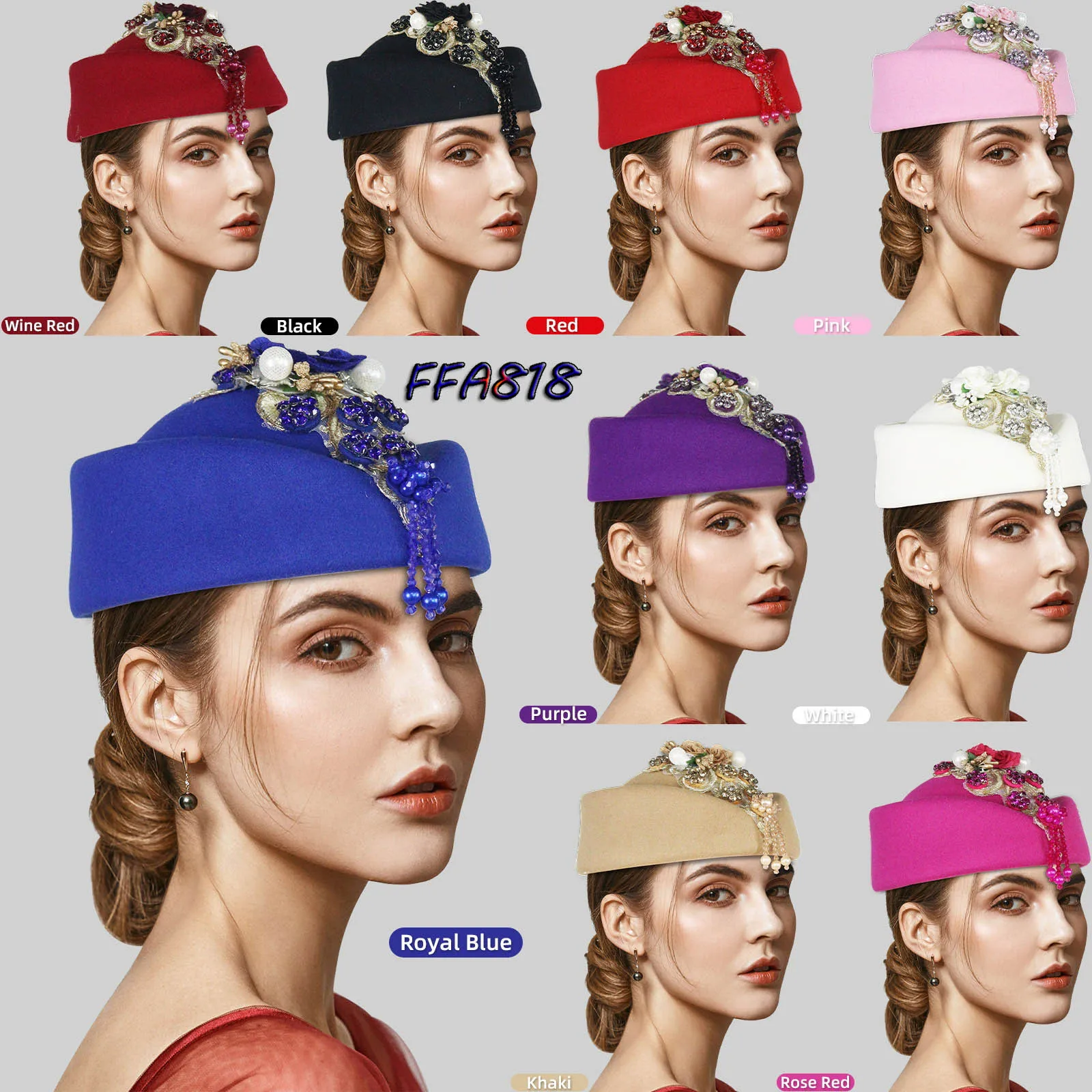 Nigerian Pure Color Smooth Thermal Chemotherapy Hat Ladies Turban Hijab Drill Turban Hat Muslim Hat