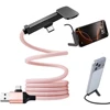 Cavo di ricarica rapida da 60 W con supporto magnetico per telefono rosa