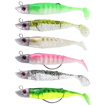 Uniker Carp Soft Shad Jig Head with Weedless Hook 15g PVC Lure Multi-Color Fish Shape for Freshwater & Saltwater Fishing – Soft Lure – view 2