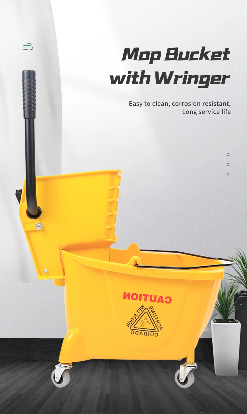 Mop Bucket Home Plastic 24l Magic Mop Bucket With Wheels Buy 24l
