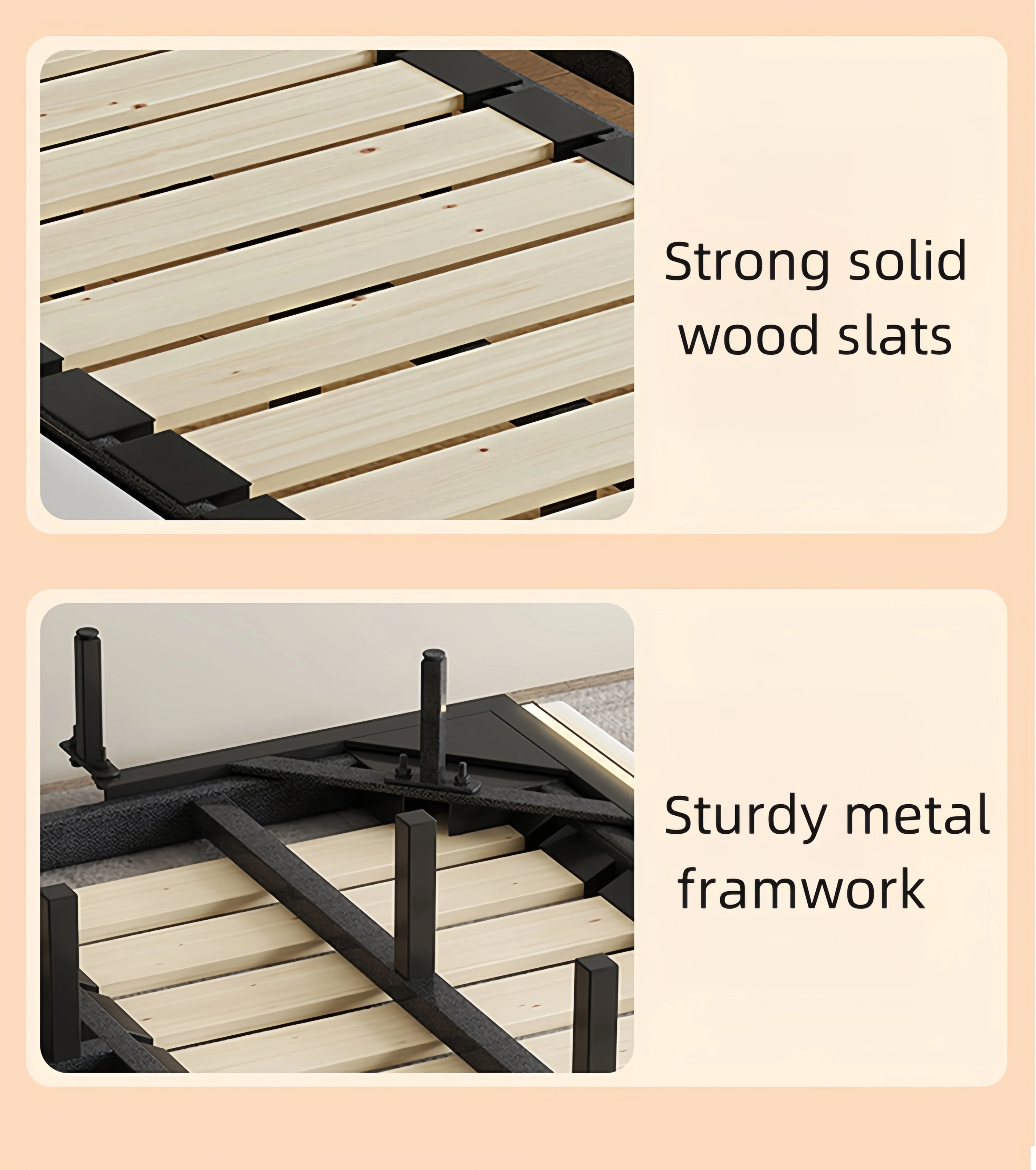 Elande Best Modern Suspended Floor Bed Queen King Size Platform Bedroom