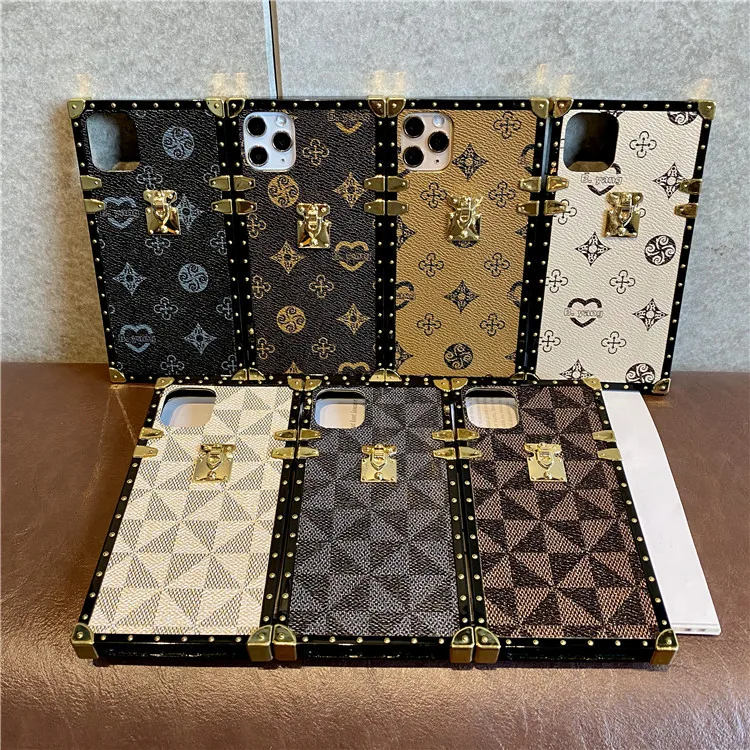 Wholesale Hot sale Luxury Leather Square Phone Case Women Cases