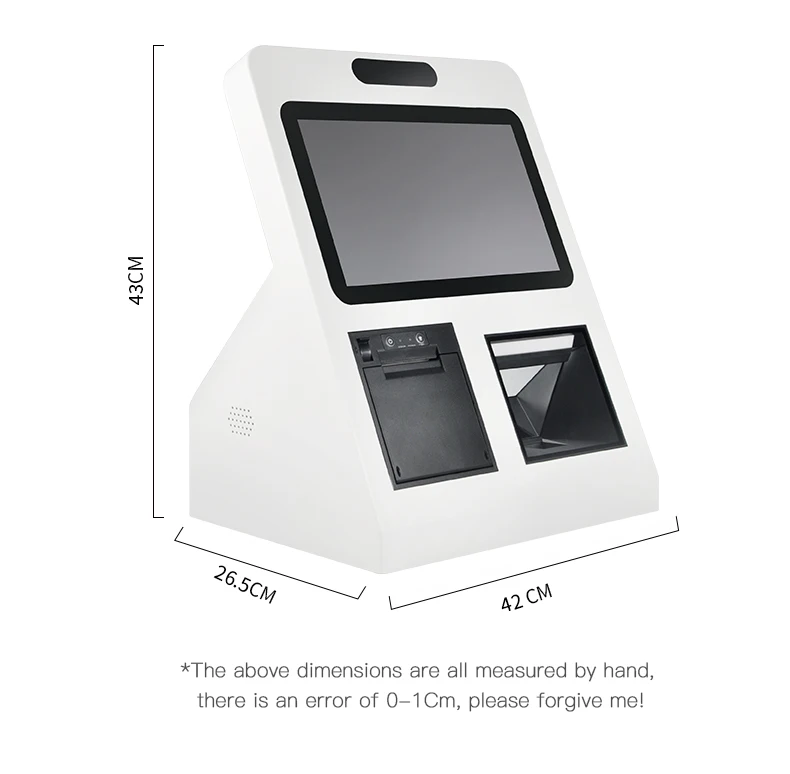 Self service cash register kiosk CY-83 Window Android optional self-service kiosk with printer scanner wifi