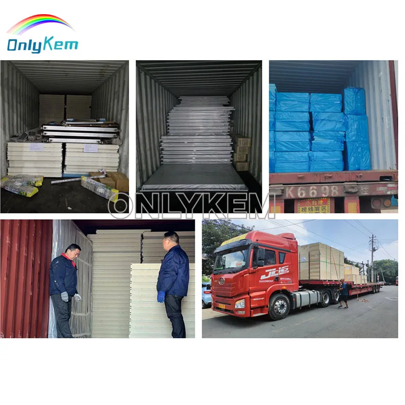 Walk in Cold Room Industrial Refrigerator Room 20x15x10ft Cold Chamber Freezer Sliding Door