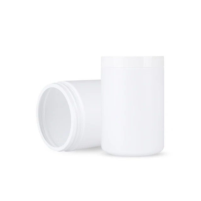 HDPE Pharmaceutical Bottles 75ml-500ml White PET Empty Plastic Screw Cap Packaging  Vitamin Powder Custom Logo