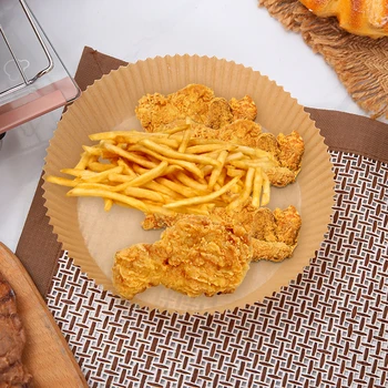 Wholesale 100 Sheets Air Fryer Disposable Paper Liners Non-Stick Cooking Baking Food Paper Liners
