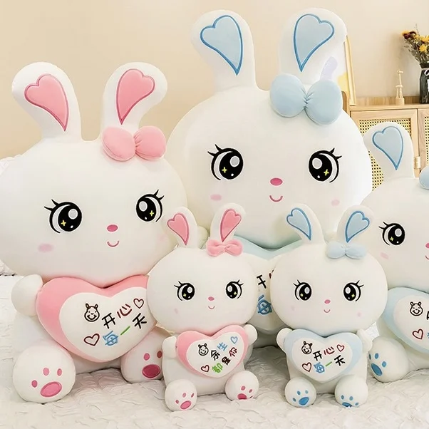 85cm Plush Rabbit With Love Heart Pink And Blue Cushion Toys Big Hug  Cushion - Buy Giant Hug Cushion,Toy Plush Cushion,Big Plush Toys Product on  