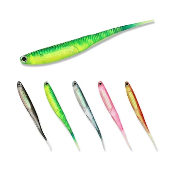 9cm 2.7g Pintail Fishing Soft Bait Built-in Rainbow Tube Hollow Reflective Wrapping Bionic Lifelike 3d Eyes Fishing Lures