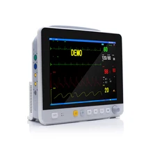12.1 inch portable veterinary monitor ecg monitor  2 hour 3 level audio/visual alarm veterinary monitoring instrument