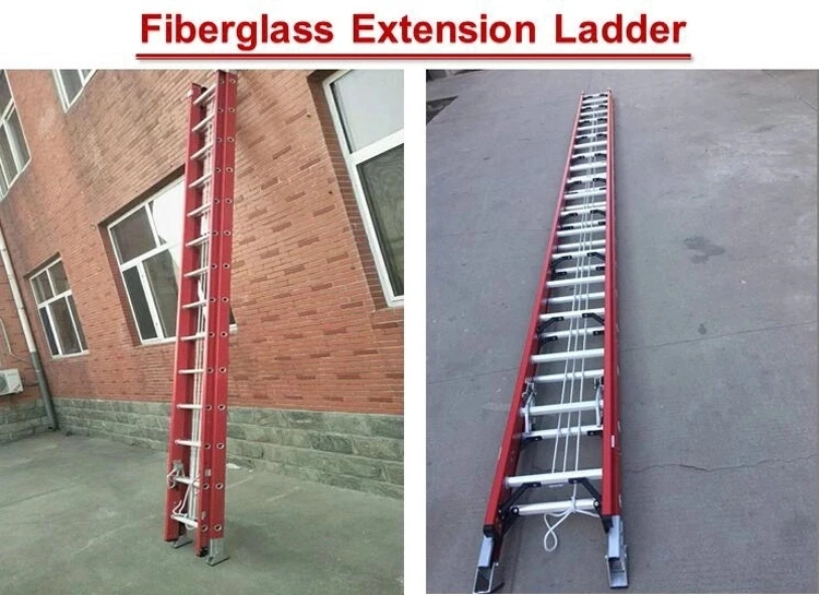 FRP Fiberglass Reinforced Plastic Insulating Extension Ladder with ...