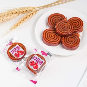 High Quality Organic Dried Hawthorn Rolls Natural Preserved Fruits Healthy Chinese Baked Sweet Snacks Packaged Individual Bags