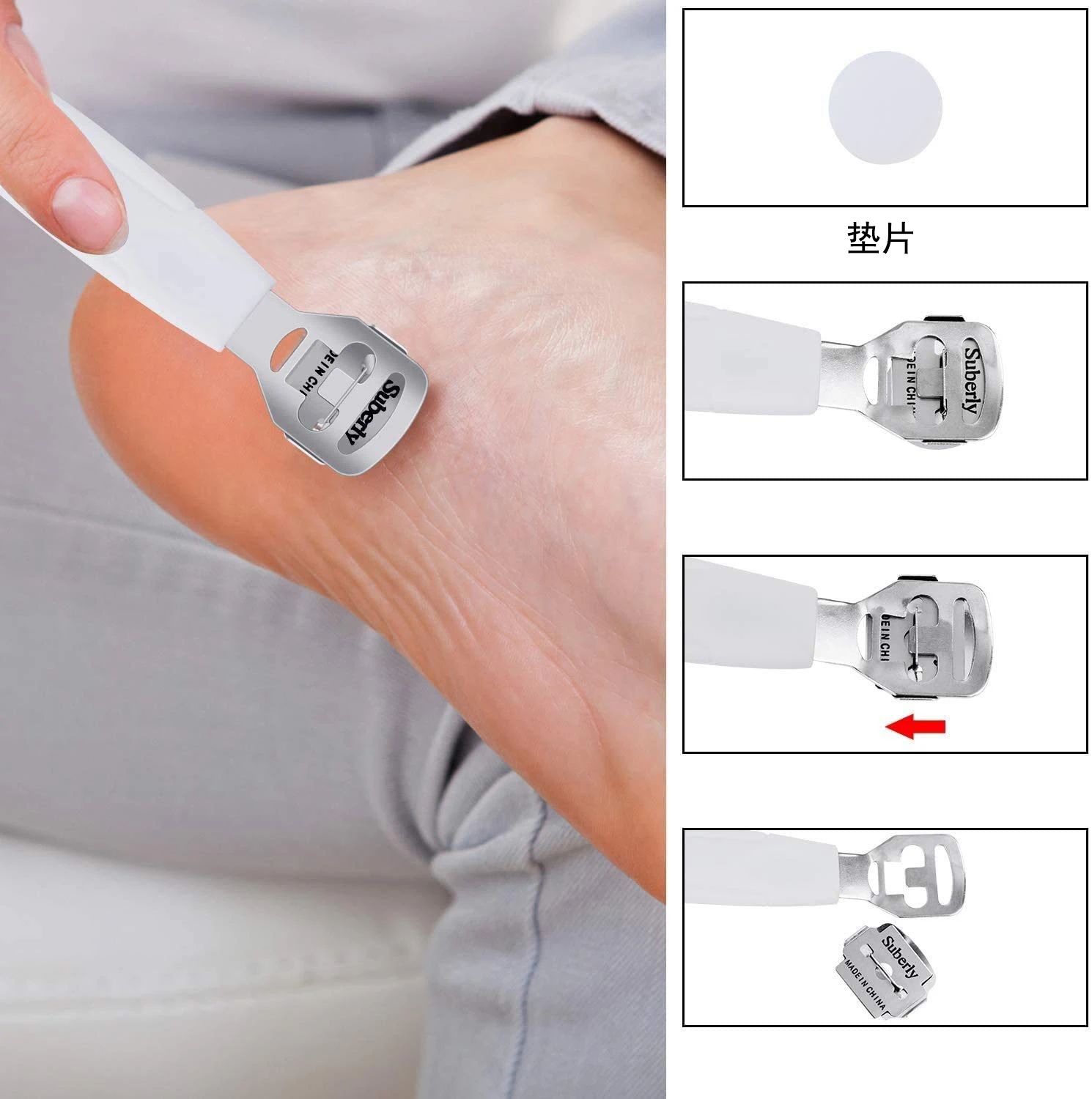 23pcs/set Pink Stainless Steel Foot Care Kit Foot File Callus Remover