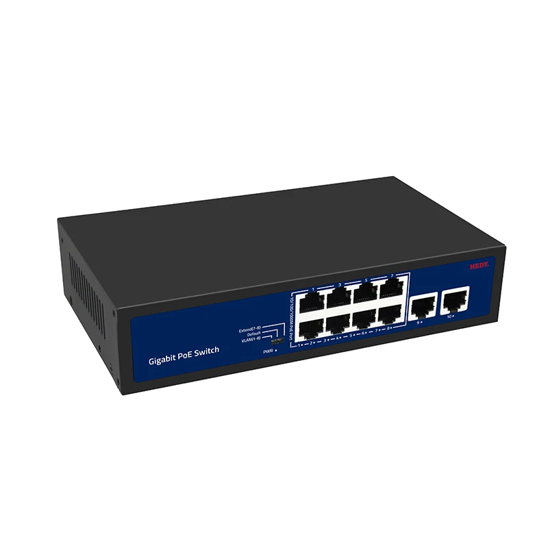 Portable Ip Switcher 8-Port 96W Unmanaged Network Switch 20 Gbps Capacity 2k MAC Address ...