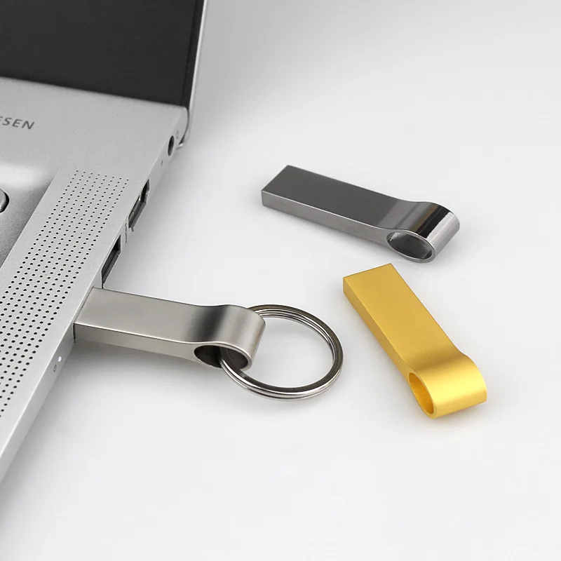 Высокоскоростной металлический USB флеш-накопитель 4 ГБ 8 ГБ 16 ГБ, самый дешевый USB-накопитель с брелоком