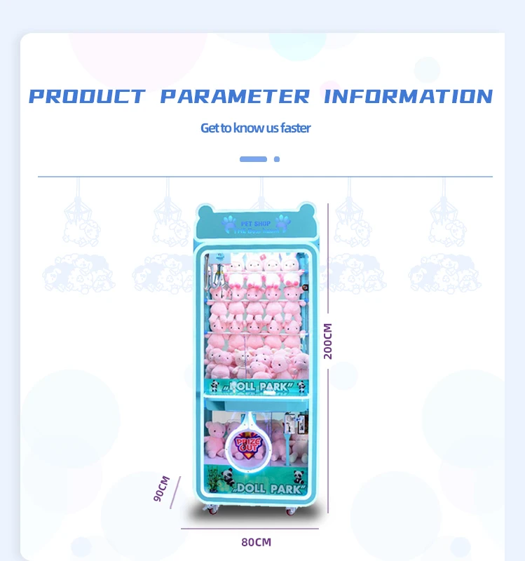 Cheap Amusement Park Coin Operated Game Machine Toy Vending Arcade Claw Crane Machine Claw Machine With Bill Acceptor
