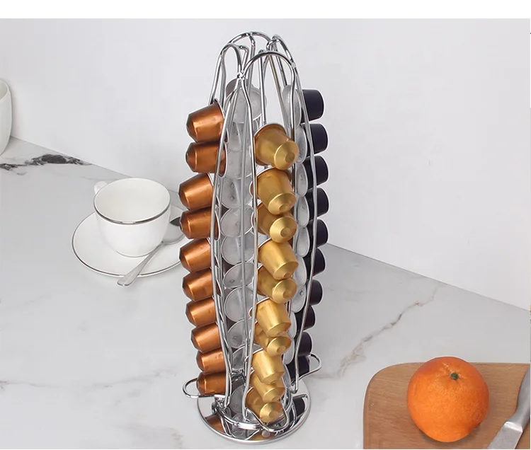 E 2021 Factory Directly Capsule Coffee Holder Tower Stand Rack Storage Holders for Dolce Gusto Stainless Steel Coffee Holder