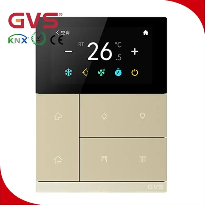 Factory Price GVS KNX EIB Smart Home Building Automation System Metal Plastic Black White Sliver Touch Pad Keypad GVS Waltz KNX