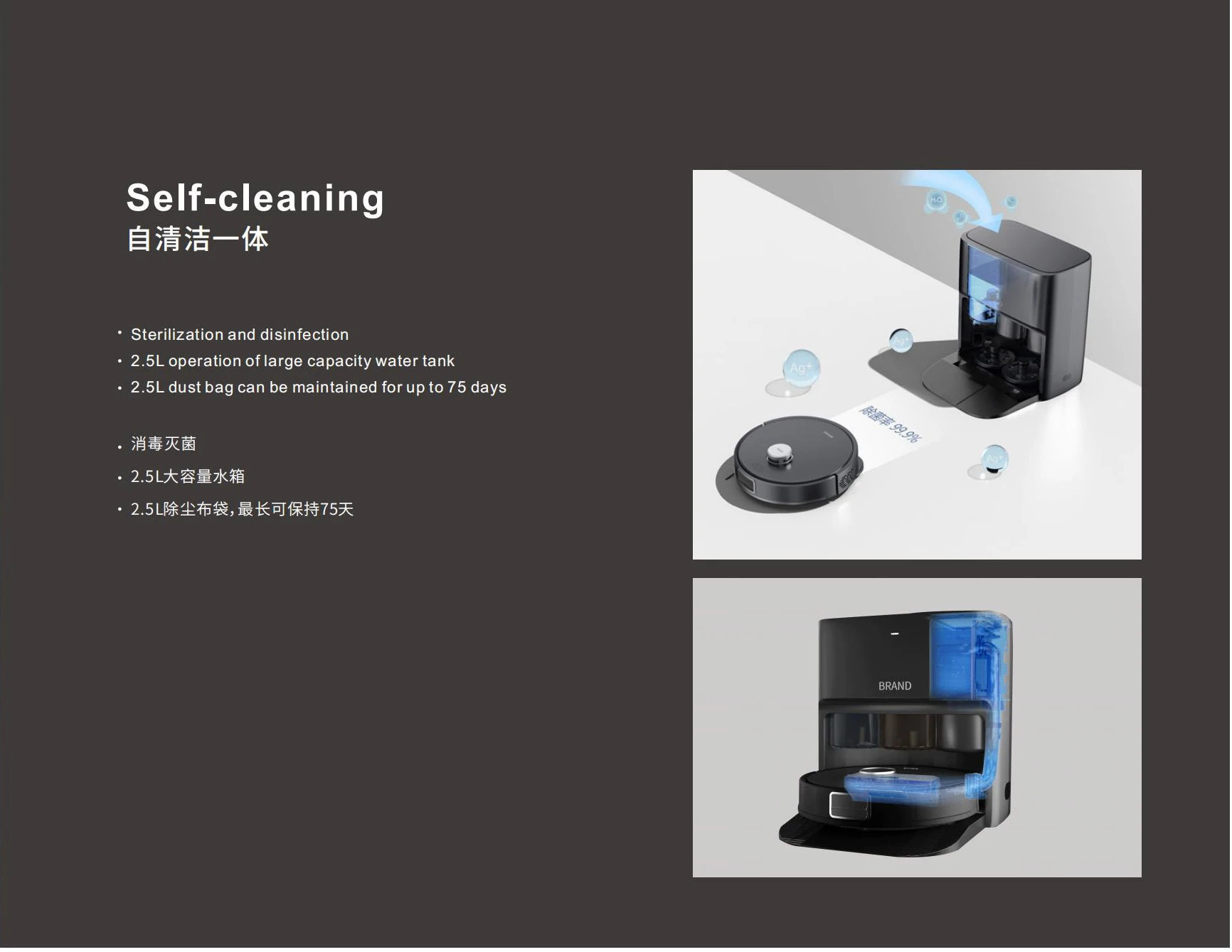 2023 New Model Tuya Smart Home Cleaning Robot Automatic Washing Mop