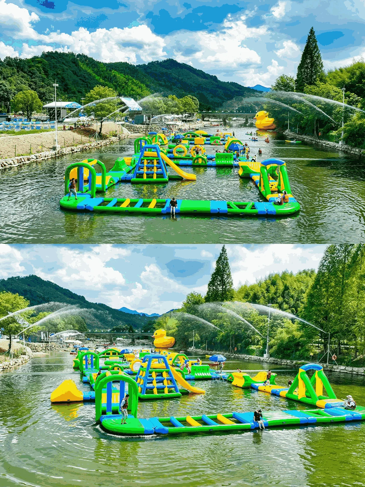 Factory Custom Outdoor inflatable water park inflatable sea water play equipment park inflatable floating water games park factory