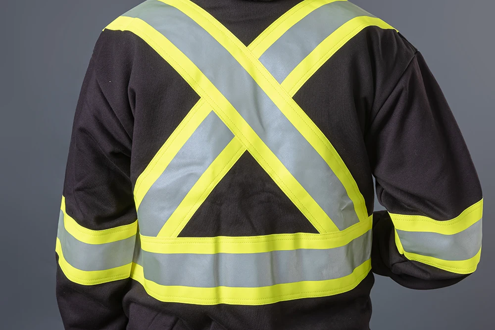 Oem Logo Black Welding Fire Resistant Clothes Work Hoodies Reflective