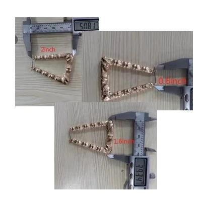 product new fashion jewelry sets customize earrings exaggerated geometric bamboo  gold plated hoop earrings for woman-1