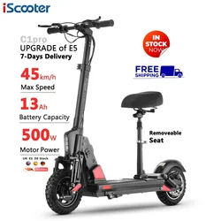 10 inch C1pro 500W 13AH 45KM EU UK warehouse Off Road Seat Step Portable Fat Tire Fast Kick Scooter Electric Scooters Adult