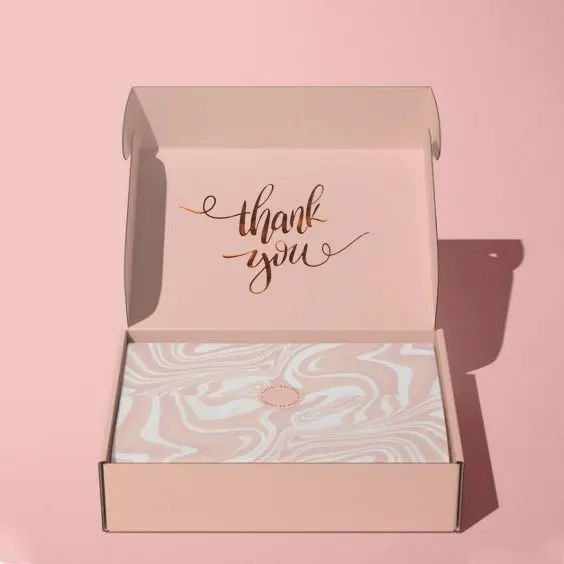 Custom Logo Printing Corrugated Gift Packing Mailing Boxes Black Pink Cardboard Recycled Small Brown Kraft Shipping Paper Boxes