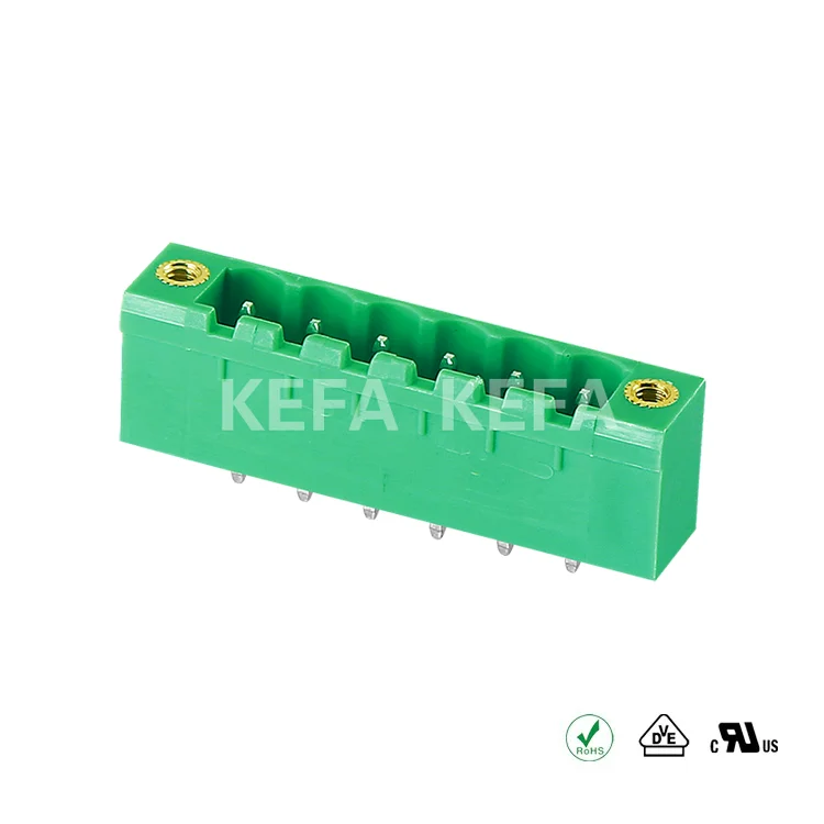 Kefa 5.08MMピッチ 8P グリーン メスソケット 取り外し可能なターミナルブロック ネジ式 PCB用製品 コネクターアクセサリー